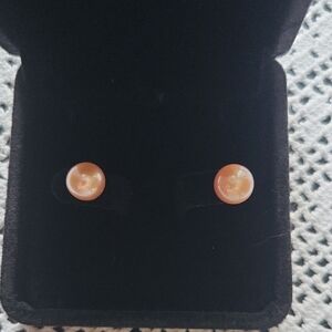 New Genuine Sea Pearl Pink Earrings